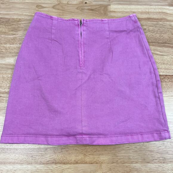 Wild Fable Women's Light Purple Front Seamed Jean Mini Skirt - Size 0 - NWT - Picture 9 of 9